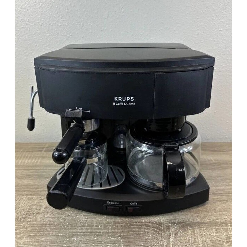 Krups II Caffe Duomo Type 985 Black Espresso Machine Coffee Maker Tested Works